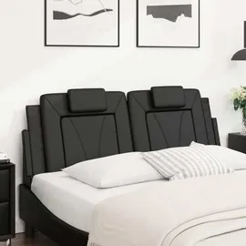 vidaXL Kopfteil-Kissen "Viana" Schwarz 140 cm Kunstleder