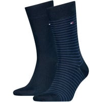 2er Pack TOMMY HILFIGER Small Stripe Socken Herren 054 - tommy blue 47-49