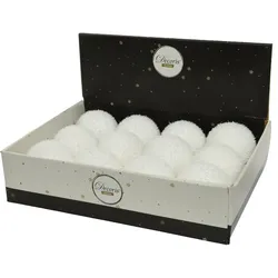 Weihnachtskugeln 10cm Kunststoff Christbaumkugeln bruchsicher Deko Schneekugeln