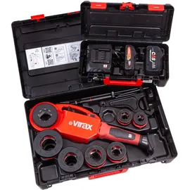 VIRAX Phenix IV 18 V CAS Gewindeschneider 6 Köpfe BSPT Rechts