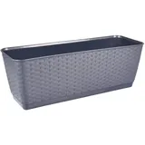Prosperplast Blumenkasten 49cm Rattanoptik Untersetzer Balkonkasten Pflanzkasten Blumentopf