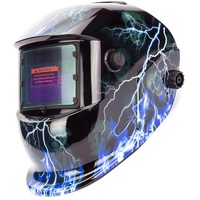 Automatik Schweißhelm Automatische Verdunkelung Schweißmaske + Solarzellen, Schweißschirm mit großem Sichtfeld, für MIG MAG Wig und Lichtbogenschweißen, DIN 9-13 SN858