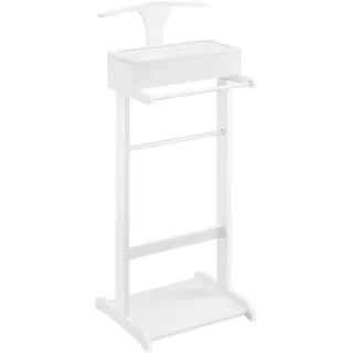 [en.casa] Herrendiener Lulboll 44x35x110 cm Weiß [en.casa]
