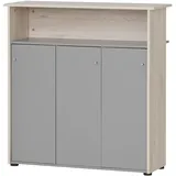 Schildmeyer Empfangstresen Reno 400, sandeiche Dekor/platingrau, 107 x 44 x 111 cm
