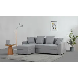 Ecksofa 217 cm Polyester 3-Sitzer Grau