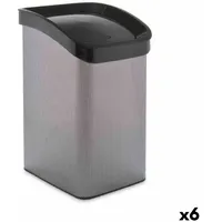 Berilo Papierkorb Berilo D085-2 Dunkelgrau Kunststoff 12 L Neigung