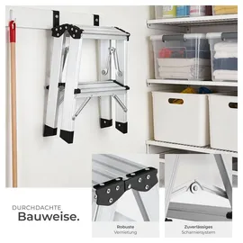 Tectake Doppelseitige Trittleiter 2 Stufen