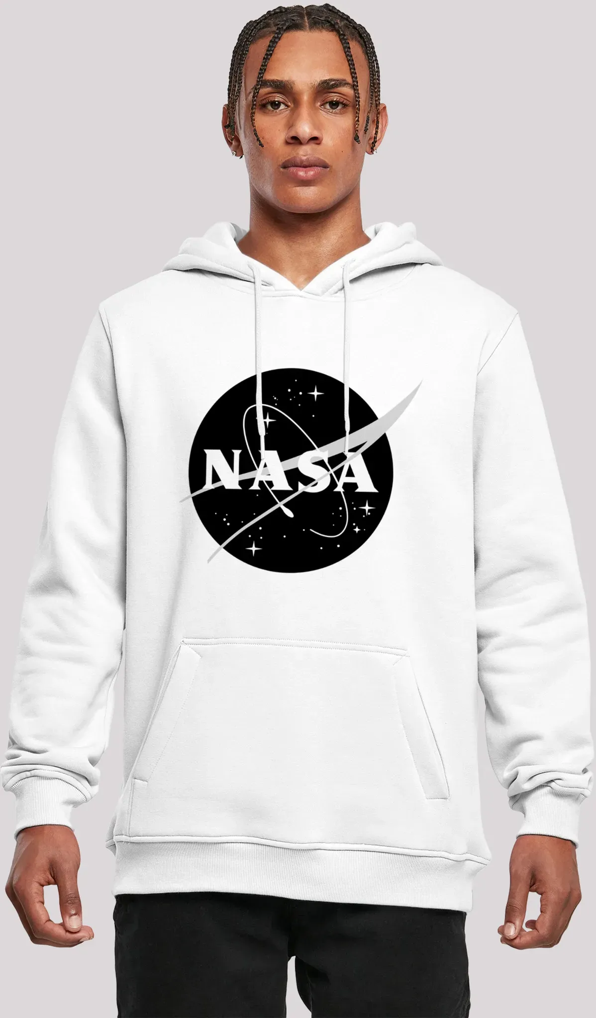 Kapuzenpullover F4NT4STIC "NASA Logo Meatball PHIBER METAVERSE FASHION" Gr. 5XL, weiß Herren Pullover Print