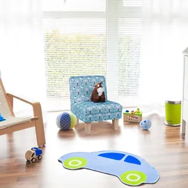 Relaxdays Kindersessel mit Elefanten-Motiv & hellblau