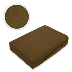 EXKLUSIV HEIMTEXTIL Frottee Spannbettlaken  120 x 200 cm Schokobraun