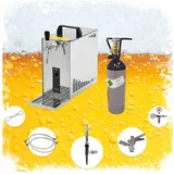 ich-zapfe Guinness Zapfanlage, Bierzapfanlage - Komplett Set - Bierkoffer, Durchlaufkühler PYGMY 25 1-leitig Trockenkühler, 35 Liter/h