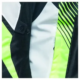 Dainese Super Rider 2 Absolute, Leder-Textiljacke wasserdicht - Schwarz/Weiß/Neon-Gelb - 56