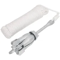VidaXL Klappanker mit Seil Silber 4 kg feuerverzinktes Gusseisen