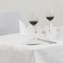 Gastronoble Mitre Luxury Luxor runde Tischdecke weiß 173cm