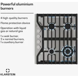 Klarstein Turbocast Gaskochfeld 4-Brenner