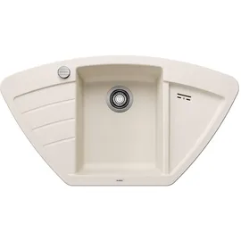 Blanco ZIA 9 E links Einbauspüle silgranit weiß 930 x 510 mm Handbetätigung