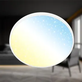 Briloner LED Deckenlampe 1 rund Weiß 38 x 6,5 cm