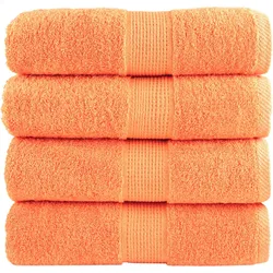 Premium-Waschlappen 4 Stk. Orange 30x30 600 g/m2 100% Baumwolle