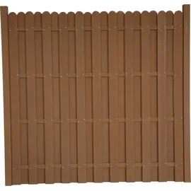 Top Multi WPC Sichtschutzelement braun mit Pfosten