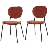 Möbel Kraft Stuhl 2er-Set ¦ rot ¦ Maße (cm):