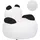 Beliani Kindersessel Panda Bouclé 60 x 60 cm Holz schwarz-weiß