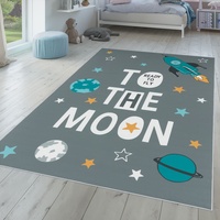 TT Home Kinderteppich Teppich Kinderzimmer Junge Mädchen Spielteppich Baby Modern, Farbe: Dunkelgrau, Größe:160x230 cm