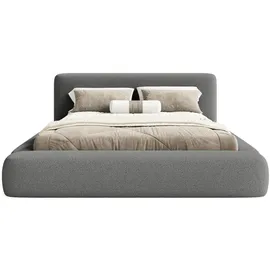 FEDVE Polsterbett Dunkelgrau, Textil, 140x200 cm, - Dunkelgrau