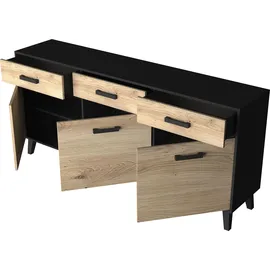 Hometrend Sideboard »ARTONA«, Breite ca. 186 cm, schwarz