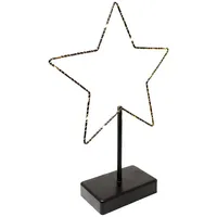 ToCi LED Deko-Stern 30 LEDs – Stern-Aufsteller aus Metall