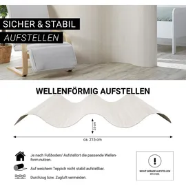 Homestyle4u Paravent Raumteiler in Weiß 250x145 cm 3141