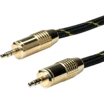 Roline Gold Audiokabel 3,5mm-Klinken-Stecker Stereo / 3,5mm-Klinken-Stecker Stereo schwarz / gold 10m
