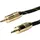 Roline Gold Audiokabel 3,5mm-Klinken-Stecker Stereo / 3,5mm-Klinken-Stecker Stereo schwarz / gold 10m