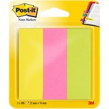 Post-it 3M Klebezettel Rechteck Grün, Pink, Gelb 100 Blätter Selbstklebend