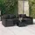 vidaXL 2-tlg. Garten-Lounge-Set mit Kissen Schwarz Poly Rattan