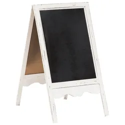 BISCOTTINI INTERNATIONAL ART TRADING BISCOTTINI Tafel - Staffelei - Wandtafel - Doppelseitige Tafel aus Holz - Tafel beschreibbar mit Kreide - Tafel für Innen und Außen