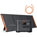 Jackery E3000 V2 3072Wh Powerstation mit 200W Solarpanel mit 5M Solarpanel Verlängerungskabel, 3600W Dauerleistung, 2x USB-C PD100W, Powerstation für Notstrom, Camping, Wohnmobil & Haushalt