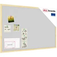 ALLboards Pinnwand 90 x 60 cm Grau