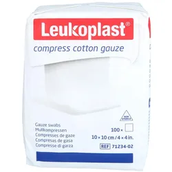 Leukoplast Compress Cotton Gauze 10x10cm Unst.8f