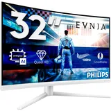 Philips Evnia 32M2C5591 32 zoll Curved, WQHD Gaming Monitor, 180Hz, Fast VA Panel, 1ms GtG, HDR10, FreeSync, Höhenverstellung,(2560x1440 HDMI 2x 2.0 DP 1x 1.4)Weiß