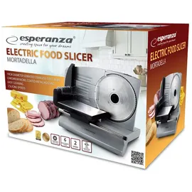 Esperanza EKM018K Schneidemaschine Elektro Edelstahl Chrom, Metall 150 W