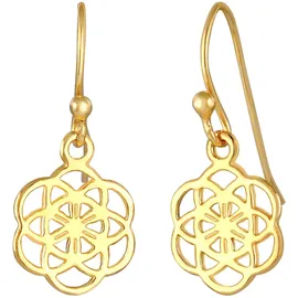 Nenalina Ohrringe 925 Sterling Silber Blume, Ornament in Gold | Gr.: onesize