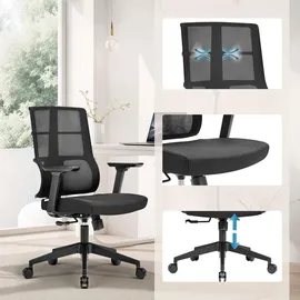 HJH Office Spinio Netzstoff Schwarz