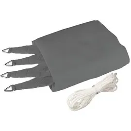 WINDHAGER Sonnensegel Capri Quadrat 5 x 5 m (gleichschenkelig), Sonnenschutz für Garten & Terrasse, UV- und witterungsbeständig, grau