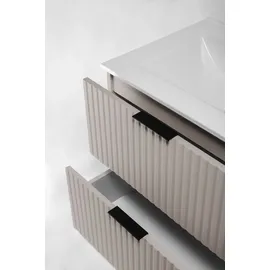 Rodan | Waschbeckunterschrank - 80cm | Beige matt - Kaschmir-Töne | B/H/T 80/57/46cm | Badezimmerschränke, Badmöbel, Waschbecken Unterschränk - Beige