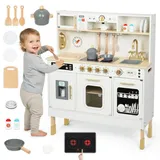 Mamabrum XXL-Holzküche für Kinder – mit LED, Zubehör & interaktiven Elementen