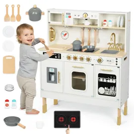 Mamabrum XXL-Holzküche für Kinder – mit LED, Zubehör & interaktiven Elementen