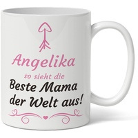Personalisierte Foto-Tasse für Mama | Beste Mama der Welt | Personalisierte Fototasse mit Wunsch-Namen | Geschenk Kaffeetasse selbst gestalten |Qualitätskeramik Geschenk-Idee