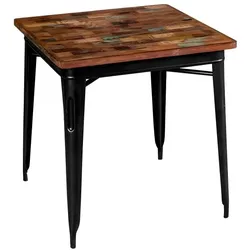 Schwarzer Kochtisch 70 cm – 70 x 70 x 76 cm