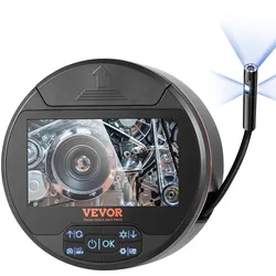 VEVOR Endoskop 1280x720 Inspektionkamera 4,3" Bildschirm 8+2 Lichter Rohrkamera