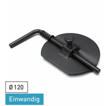 raik Ofenrohr 120 mm Stahlblech Drosselklappe Schwarz